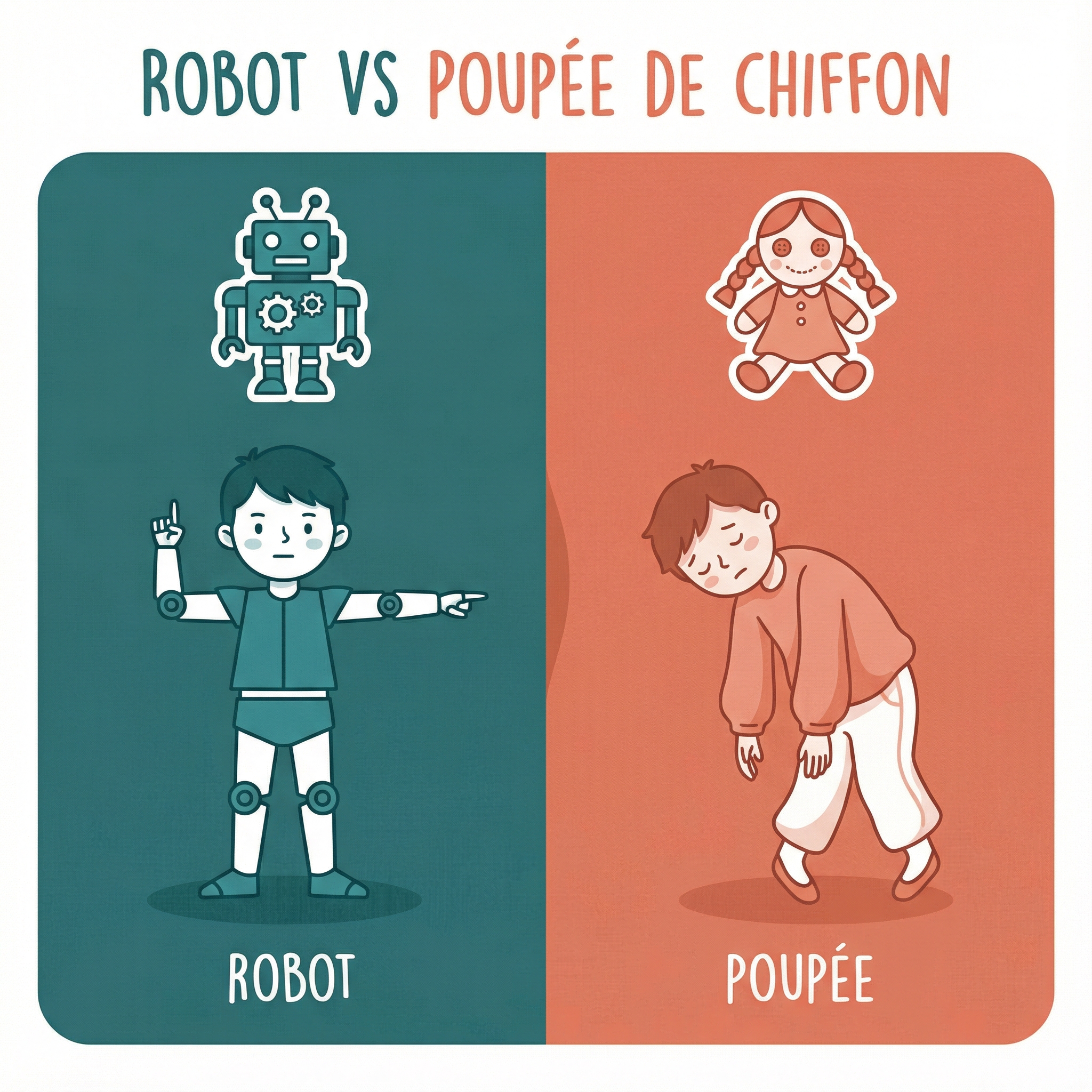 Robot vs Poupée de Chiffon - Posture